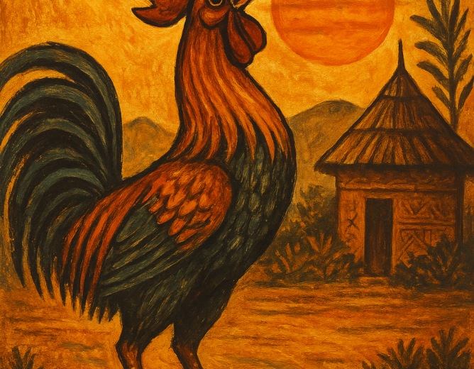 Pourquoi le coq chante chaque matin: un conte traditionnel africain sur le courage et le sens du devoir