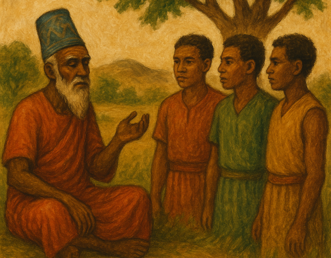Le vieux sage et les trois frères
