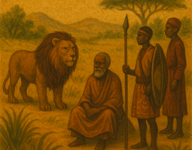 Le lion, le chasseur et le sage