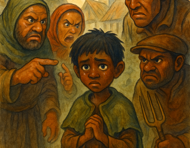 L’orphelin et les méchants villageois